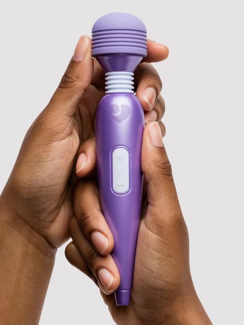 Lovehoney Deluxe Rechargeable Mini Massage Wand Vibrator, Purple, hi-res