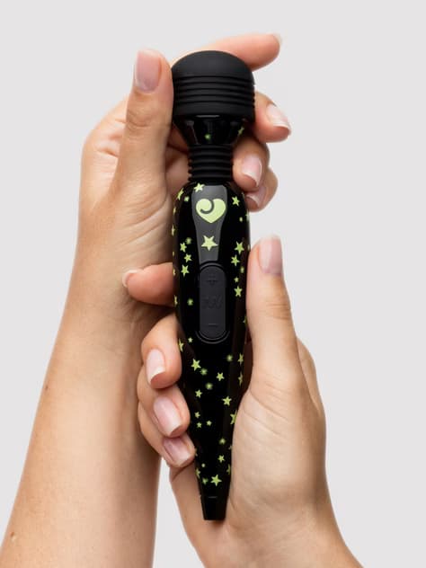 Lovehoney Glow-in-the-Dark Deluxe Mini Massage Wand Vibrator, Glow, hi-res