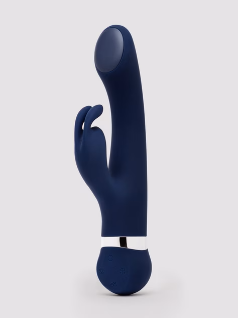 Lovehoney Glow Bunny Rechargeable Warming and Cooling Rabbit Vibrator, Navy, hi-res
