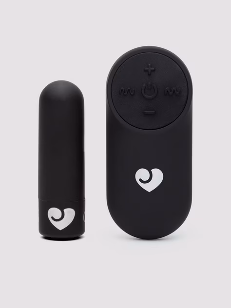 Lovehoney Fired Up Remote Control Bullet Vibrator, Black, hi-res
