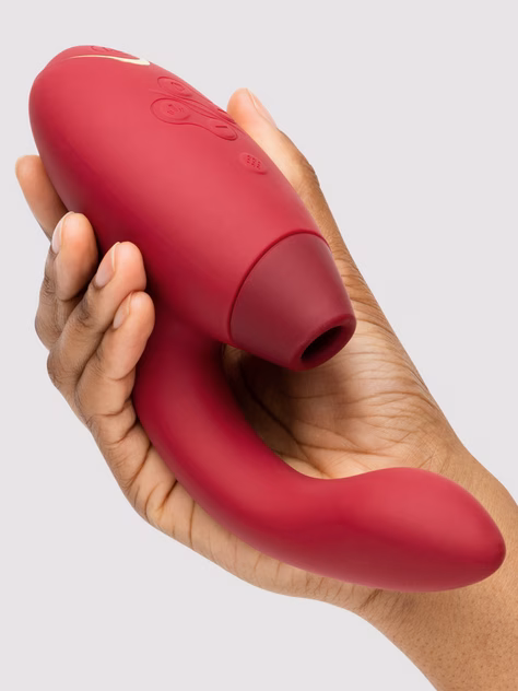 Womanizer Red Duo Rechargeable G-Spot and Clitoral Stimulator, Red, hi-res