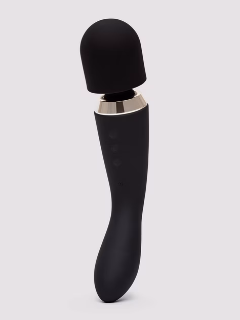 Lovehoney Power Play Rechargeable Dual Wand Massager and Vibrator, Black, hi-res