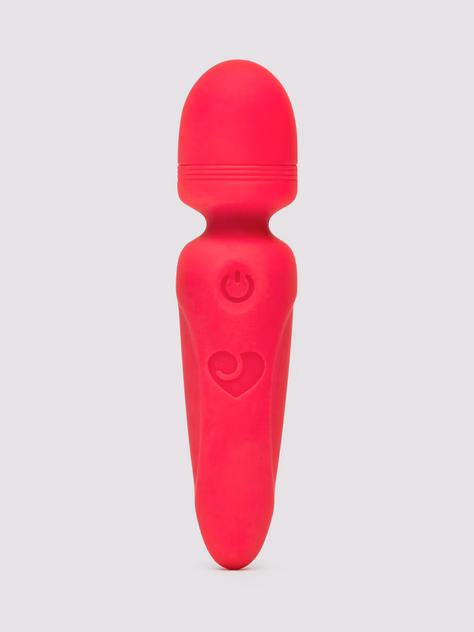 Lovehoney Red Silicone Mini Wand Vibrator, Red, hi-res