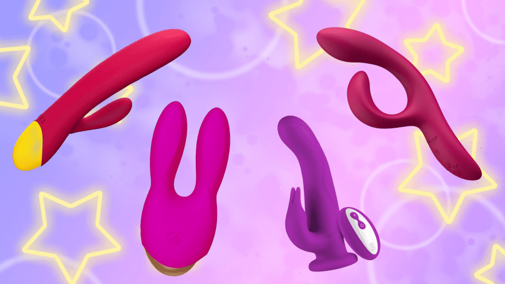 Double vibrators, also known as double headed vibrators,  come in a variety of shapes and sizes, including straight, curved, and flexible options.